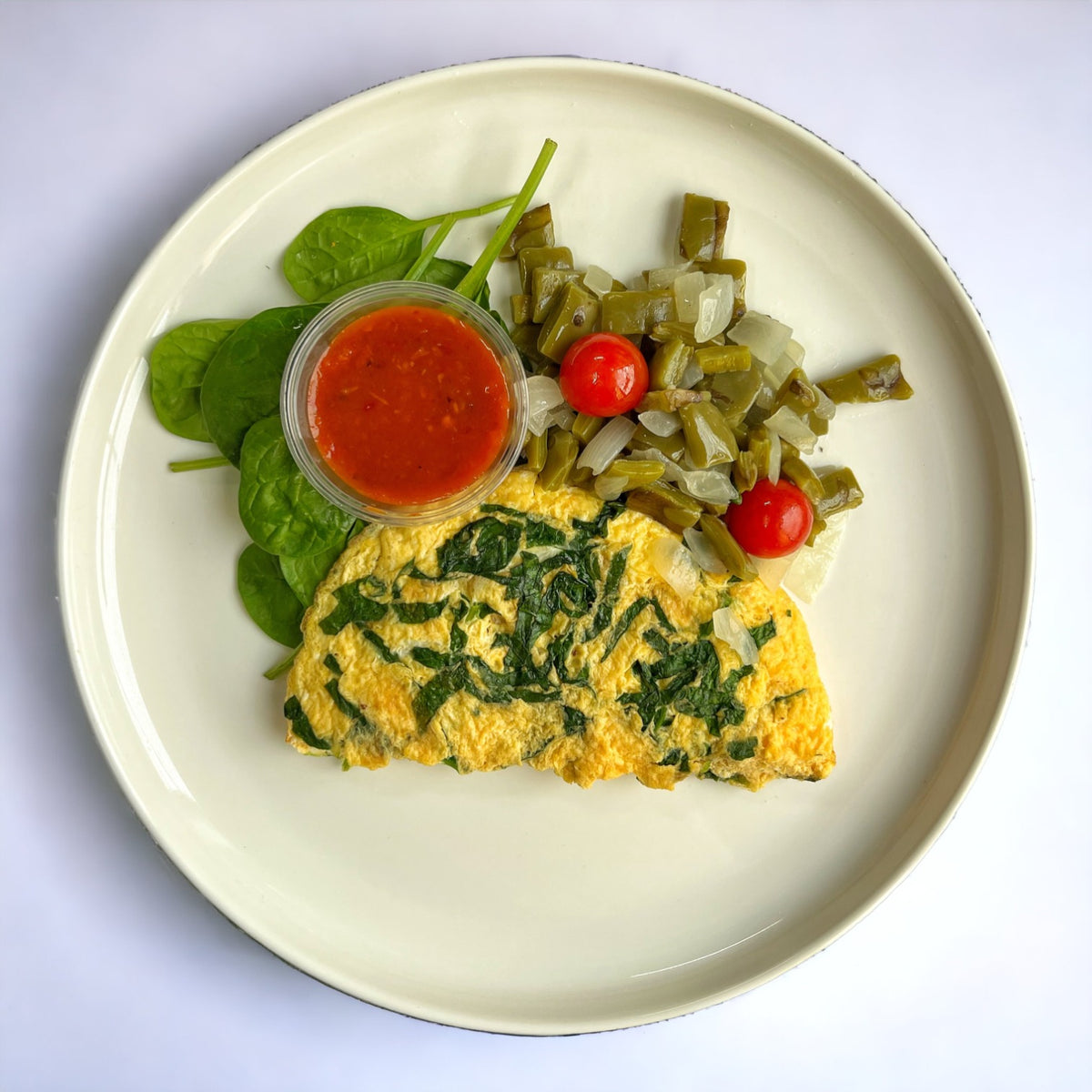 Tortilla de Huevo y Espinaca