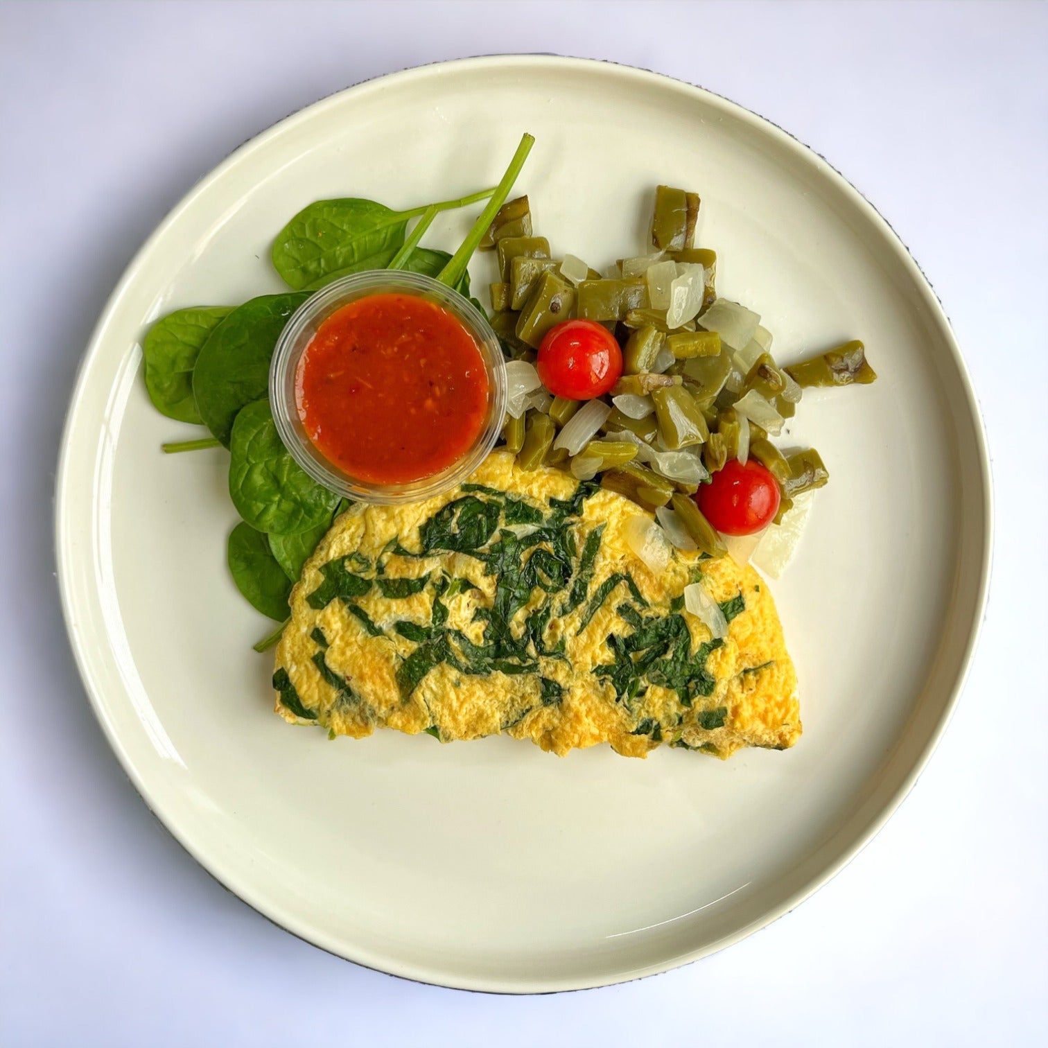 Tortilla de Huevo y Espinaca