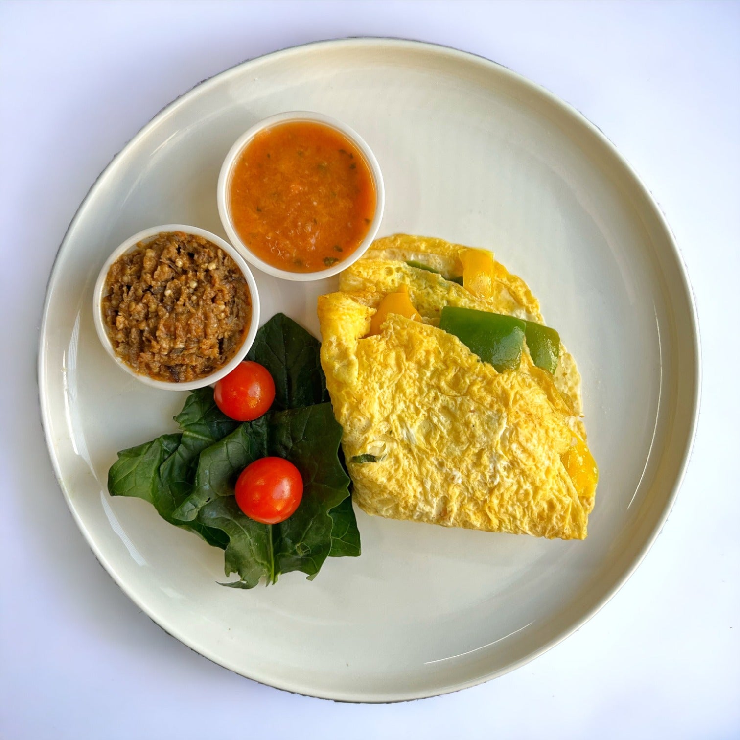 Crepa de Huevo Rellena de Pimientos