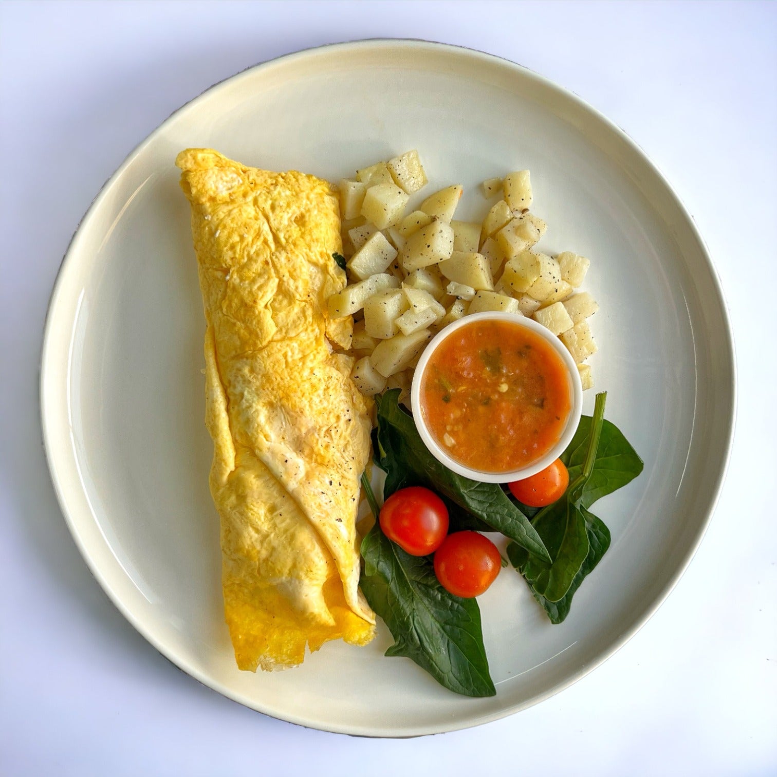 Omelette Relleno Queso Panela