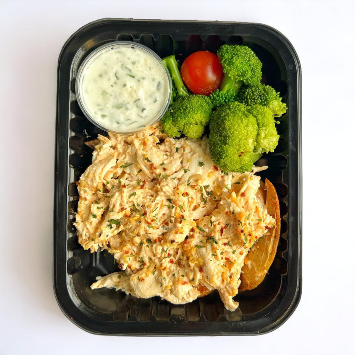 Gajos de Papa con Pollo Buffalo