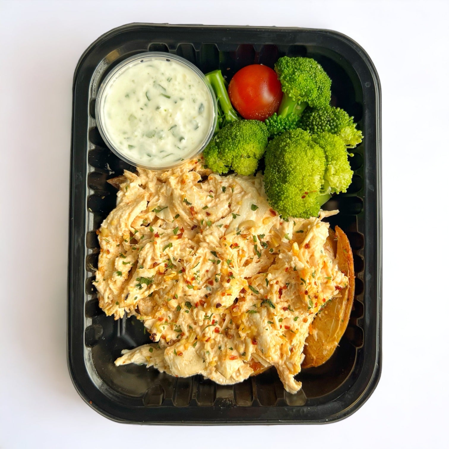 Gajos de Papa con Pollo Buffalo