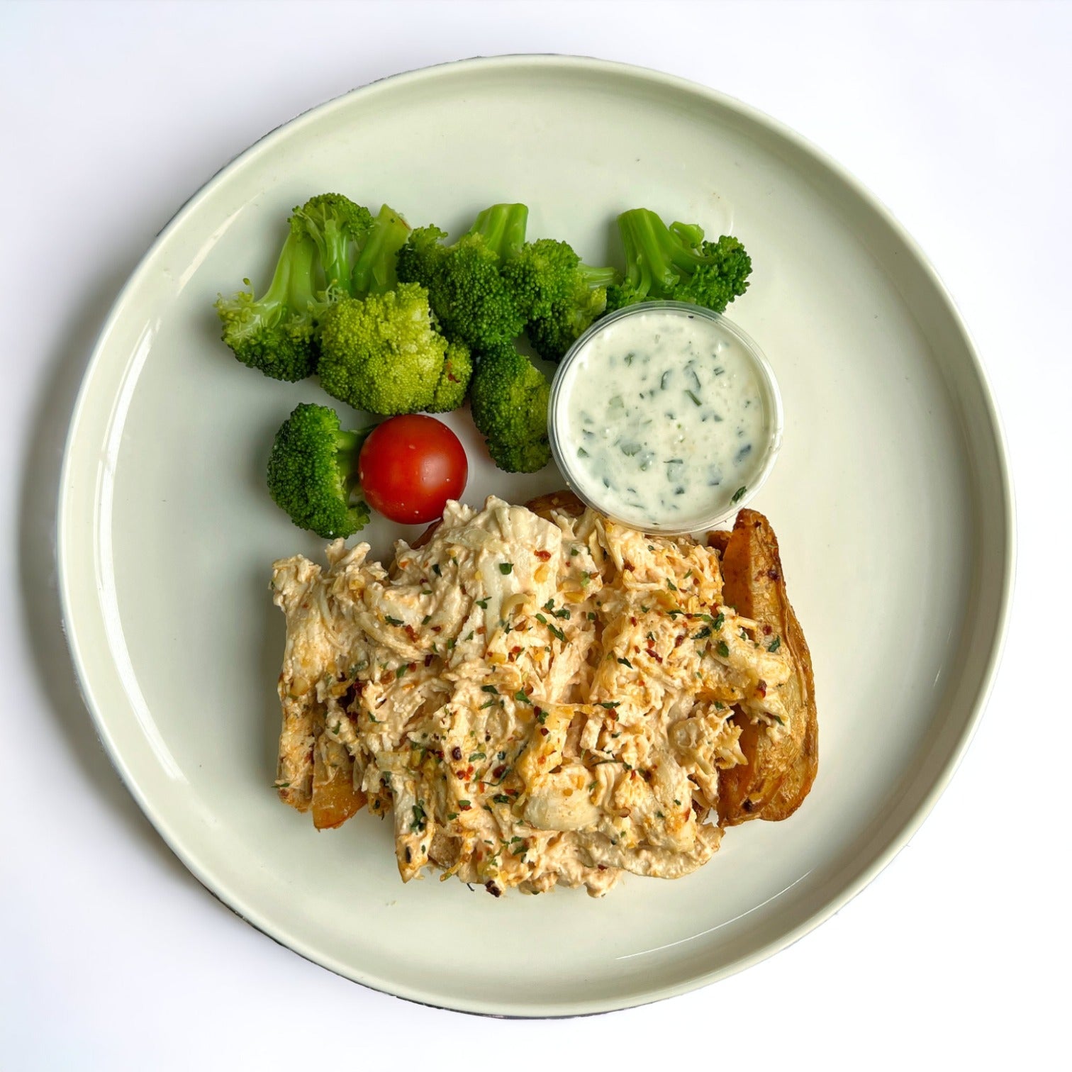 Gajos de Papa con Pollo Buffalo