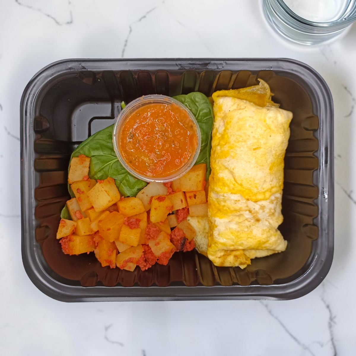Omelette y Papas con Chorizo