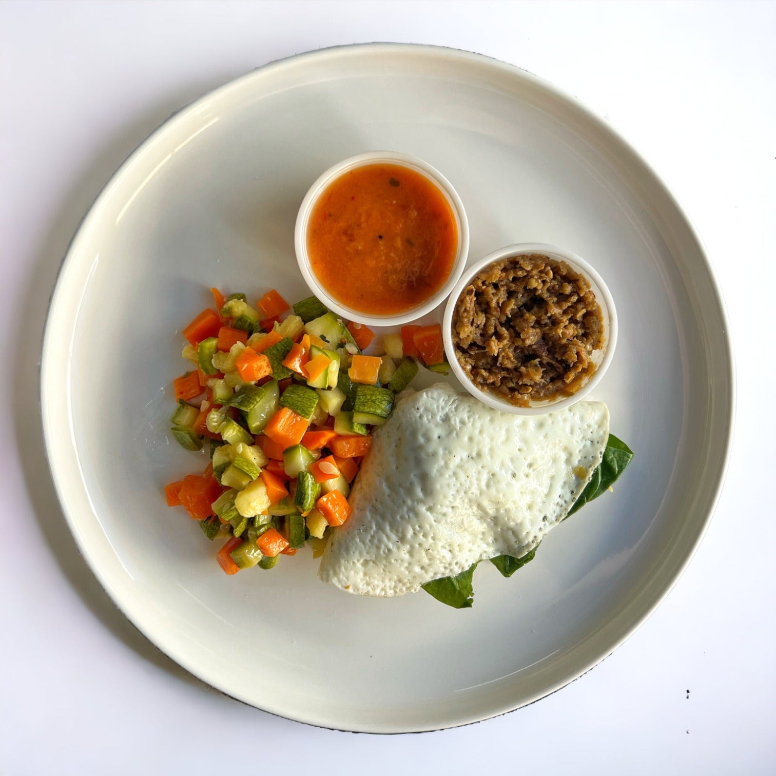 Crepa de clara de huevo