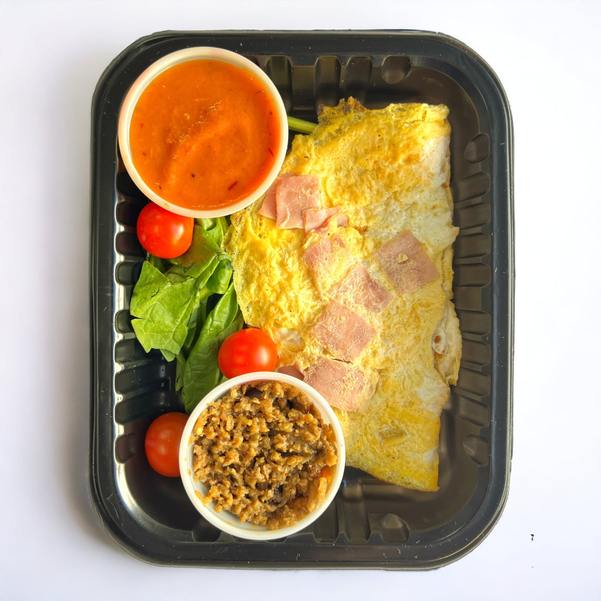 Tortilla de huevo con jamón