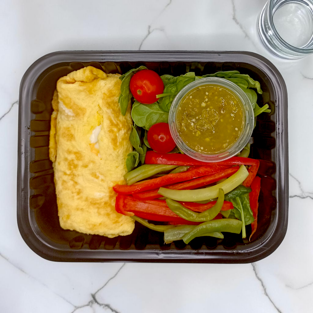 Omelette relleno de champiñones