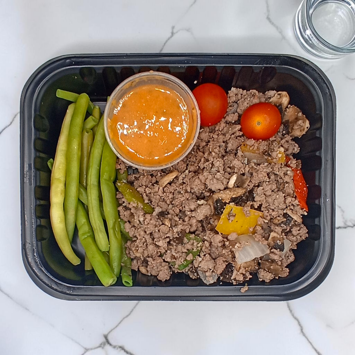 Carne molida con champiñones