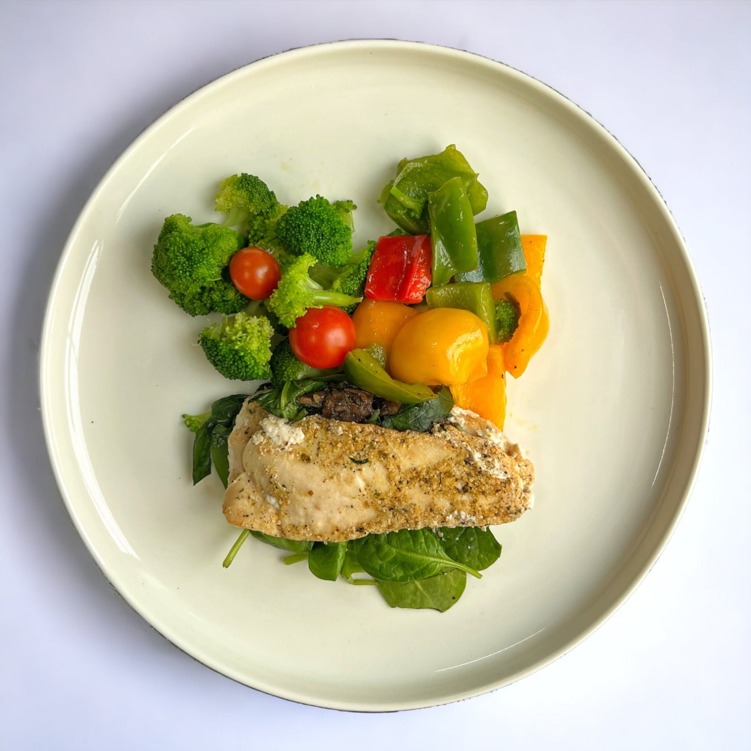 Pechuga rellena de espinacas