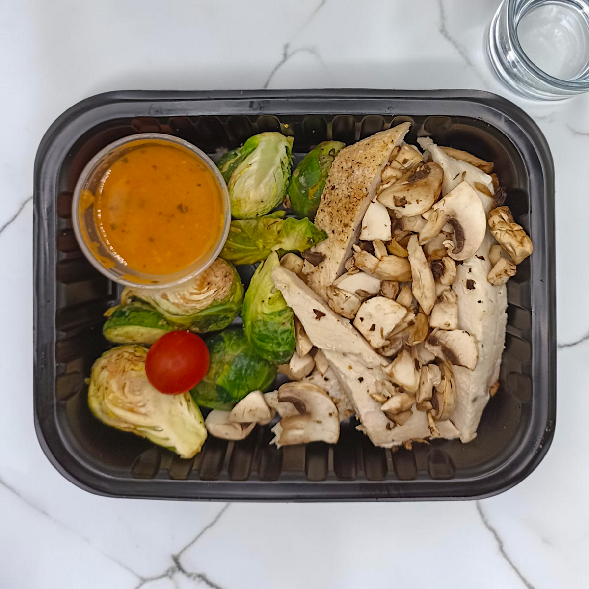 Fajitas de pollo con champiñones