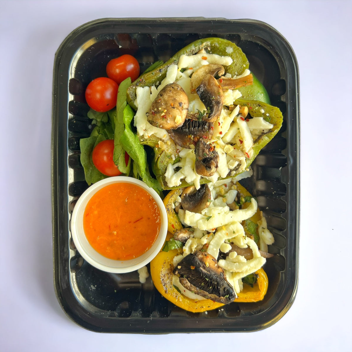 Pimientos rellenos queso mozzarella