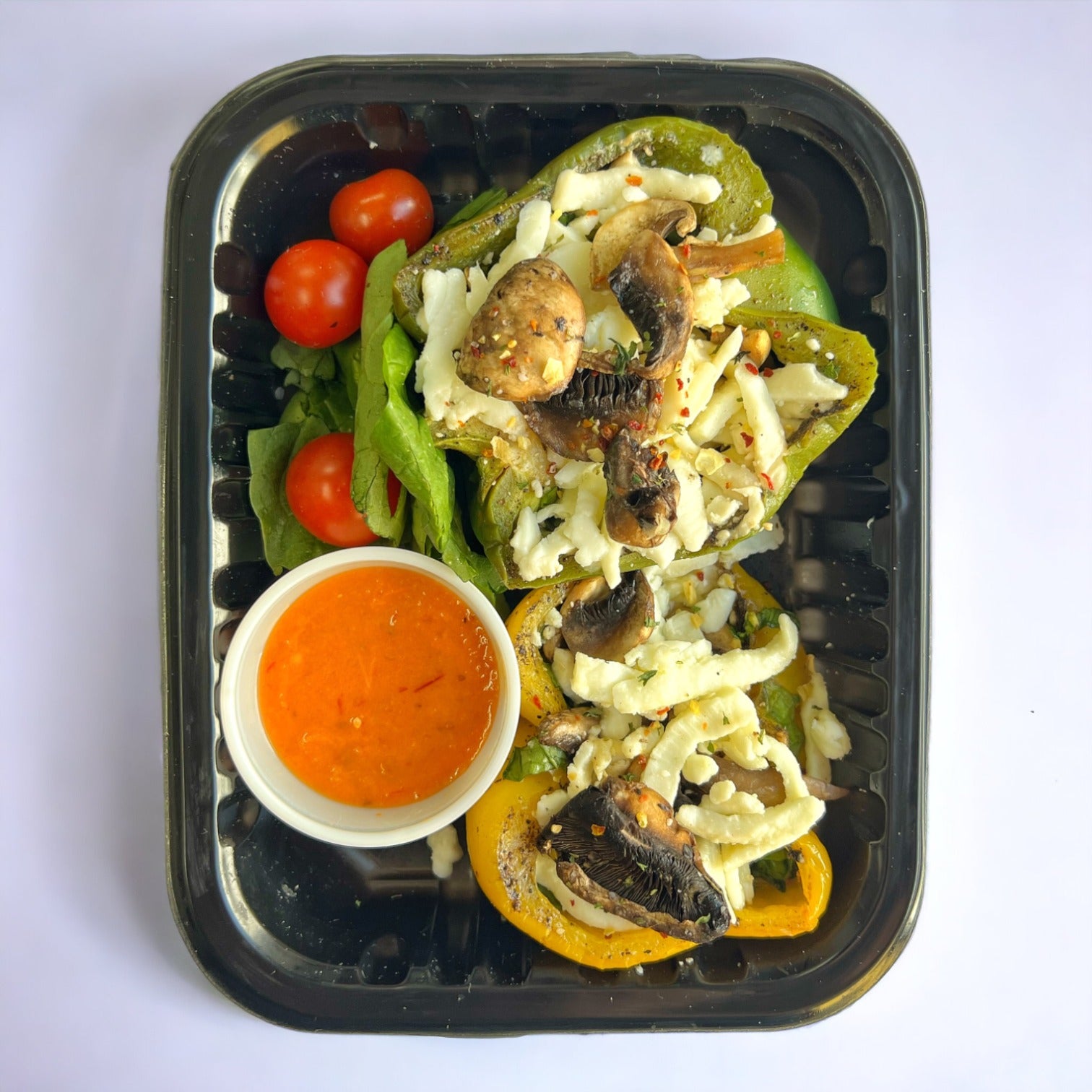 Pimientos rellenos queso mozzarella