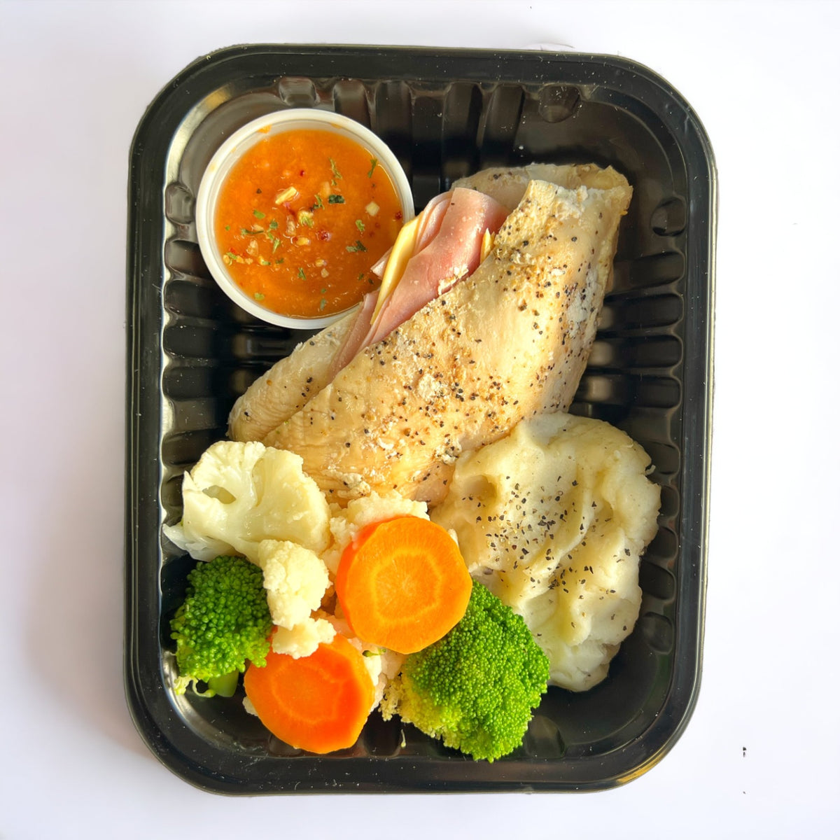 Pechuga de pollo rellena de jamón