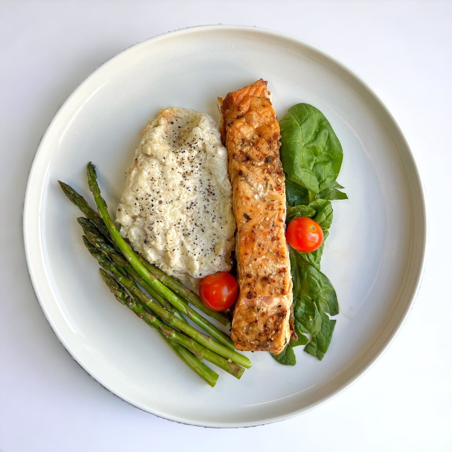 Salmón con Risotto de Coliflor