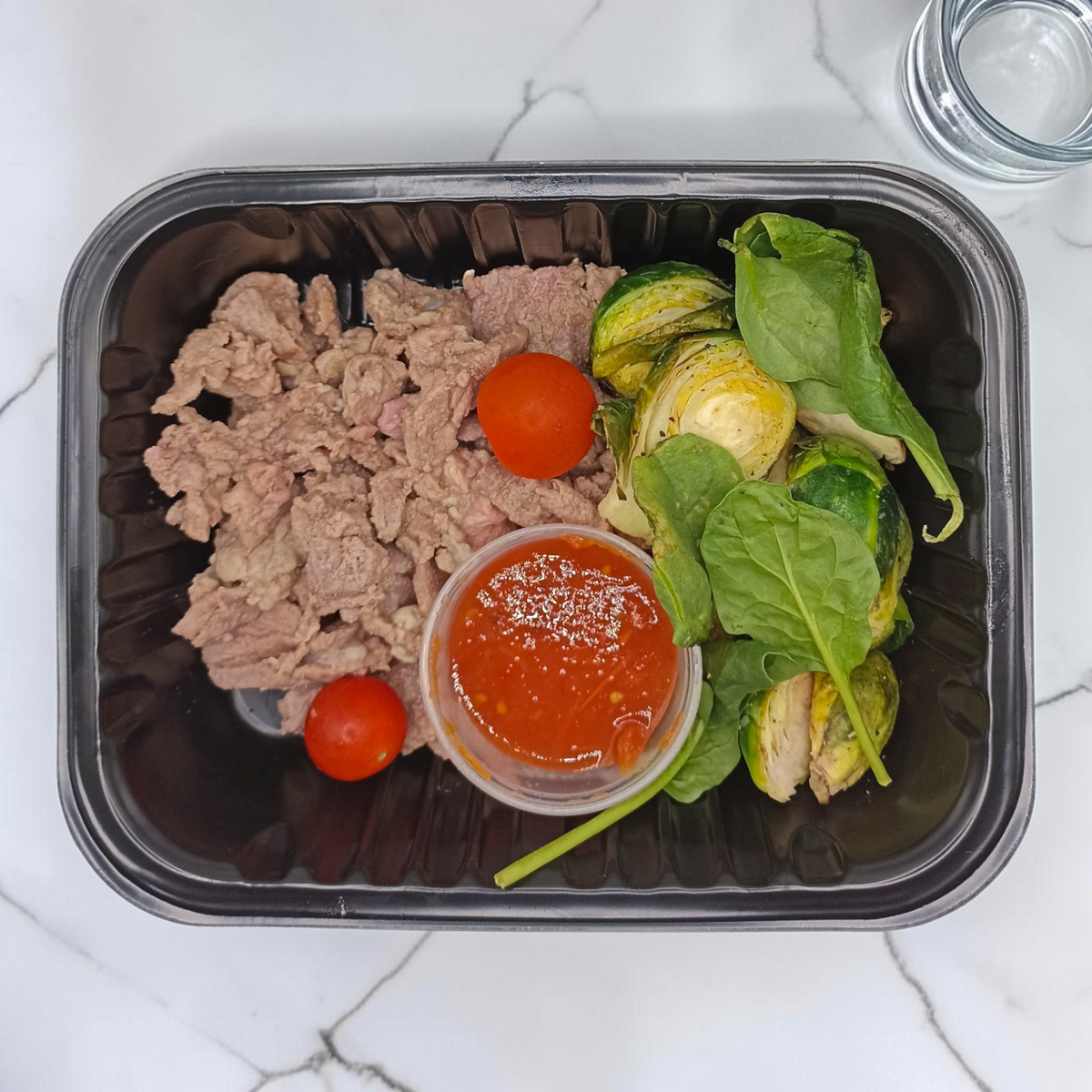 Fajitas de Res con Coles de Bruselas