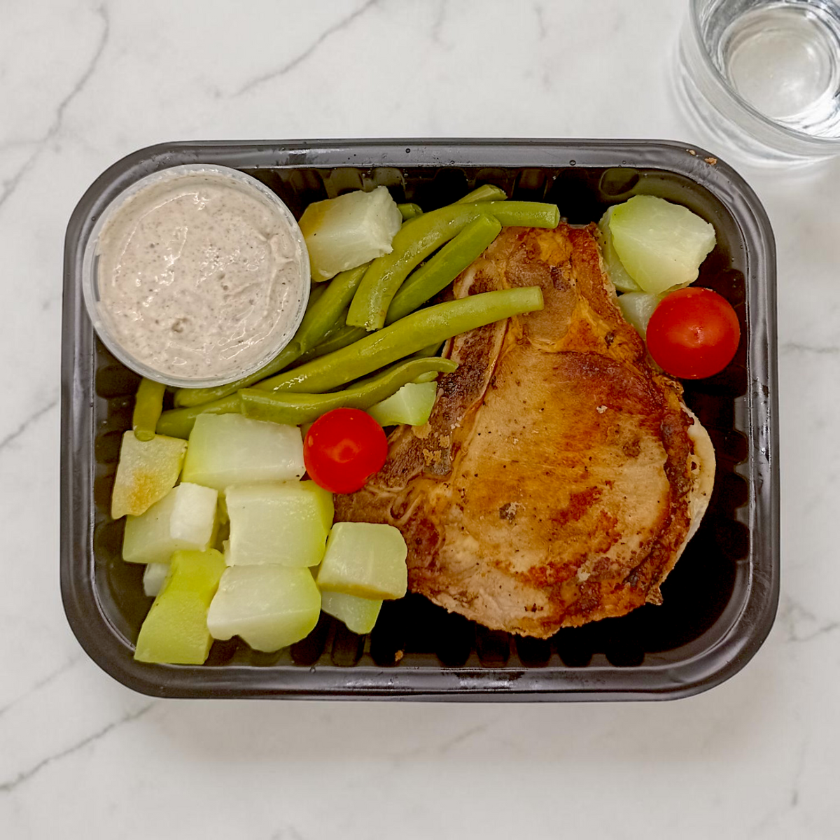 Chuletas con Crema de Champiñón