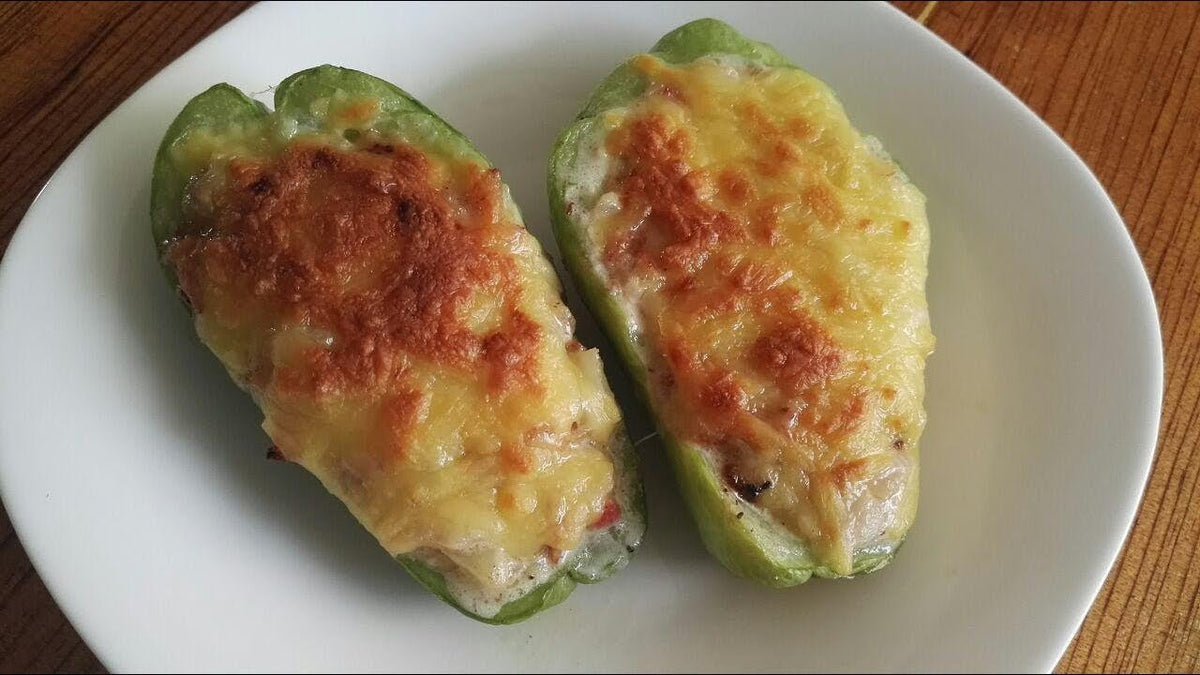 Chayotes Rellenos de Queso y Tocino