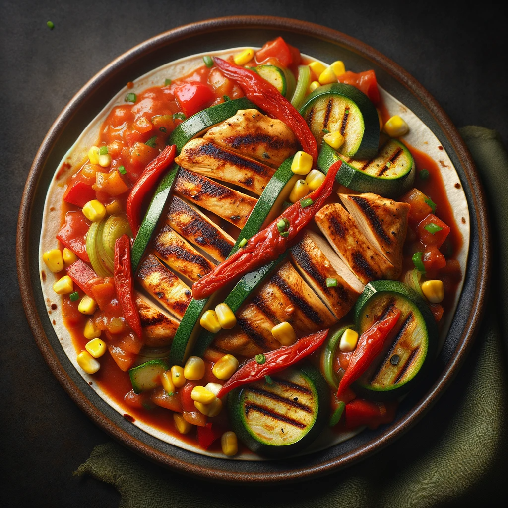 Fajitas de Pollo y Calabaza