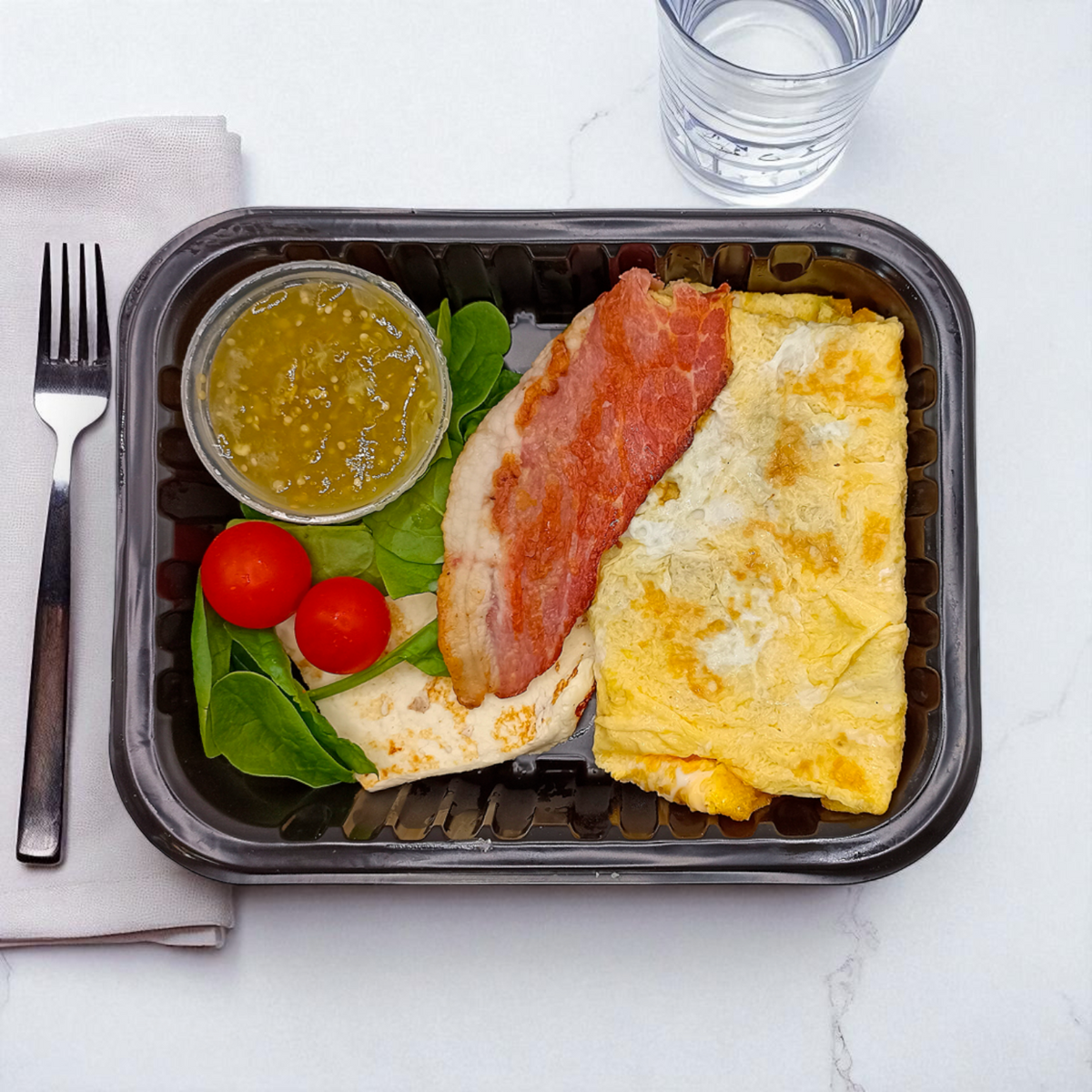 Omelette Tocino y Pimientos