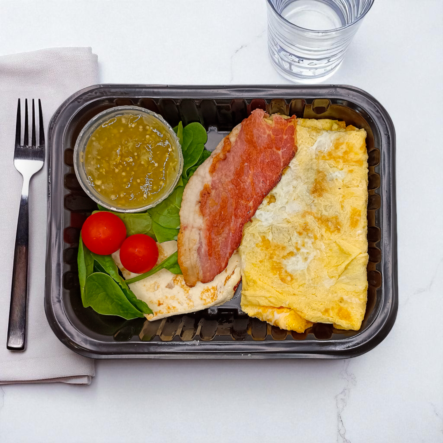 Omelette Tocino y Pimientos