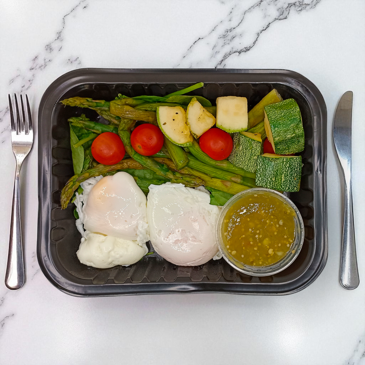 Huevos Pochados en Tocino