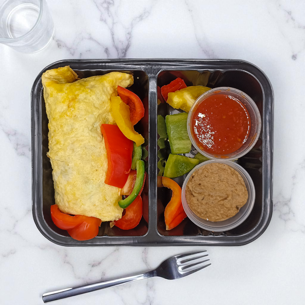 Omelette de Espinacas y Pimientos