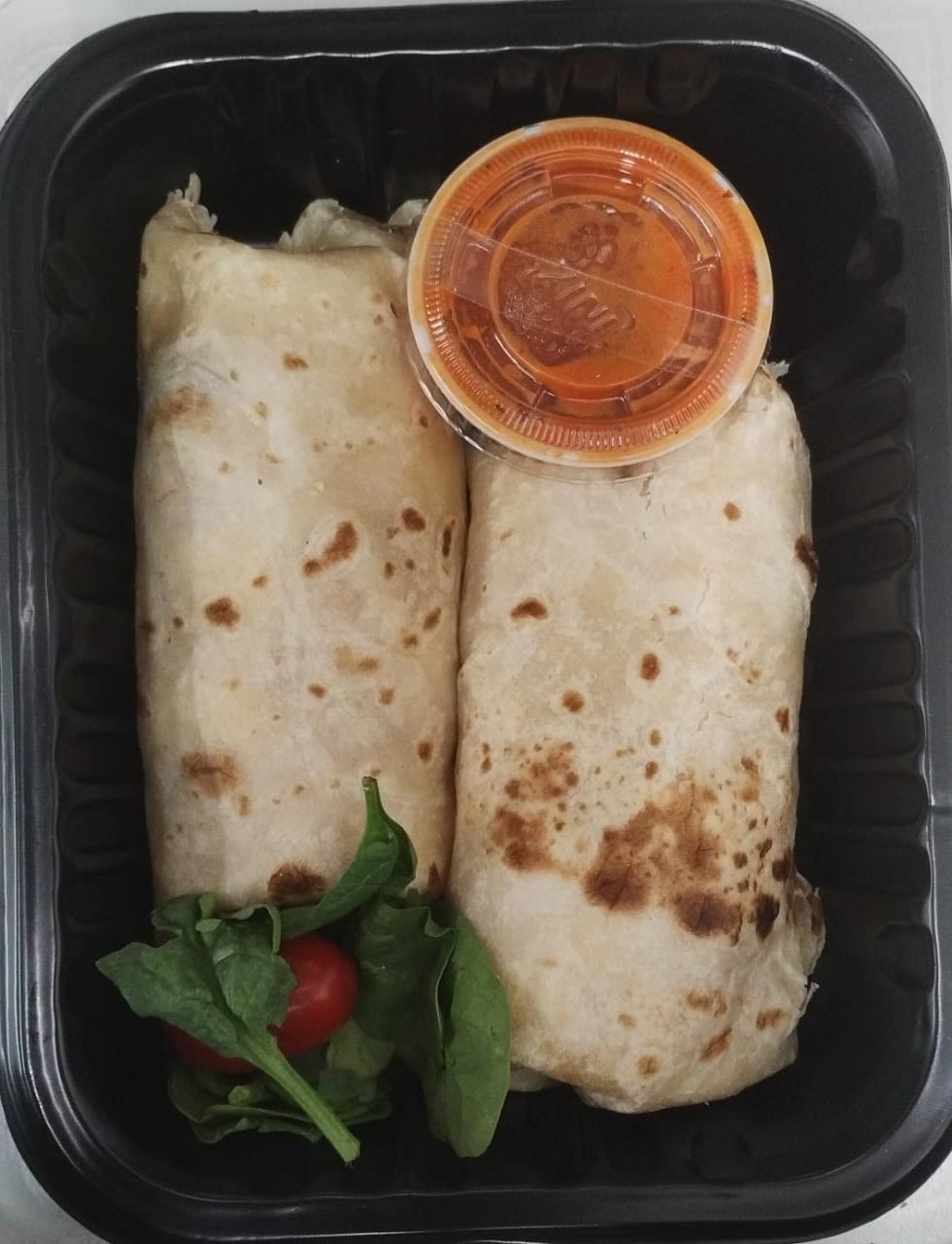 Wrap de huevo con jamón